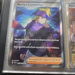 Pokemon TCG Morty's Conviction Holo Ultra Rare Card S&V-Temporal Forces 201/162 - Image 1