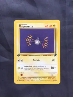 Pokemon Cards: Team Rocket 1st Edition Common: Magnemite 60/82 - Image 1