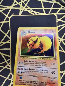 🔥 Flareon 3/64 🔥 Original Holo Rare Jungle Set Pokemon Card WOTC TCG 1999 - Image 3