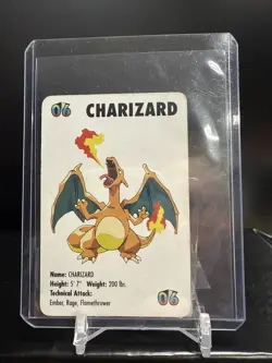 918072 - Charizard 1998 KFC Pokemon Card Game Promo #06 Mini Card Vintage - Image 1