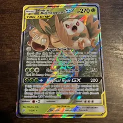 Rowlet & Alolan Exeggutor GX (1/236) Unified Minds Tag Team Holo Pokemon Card! - Image 3