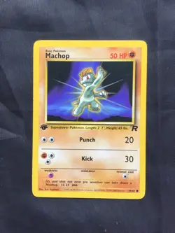 Pokemon Cards: Team Rocket 1st Edition Common: Machop 59/82 - Image 1