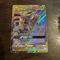 NM Garchomp & Giratina GX (146/236) Unified Minds Tag Team Holo Pokemon Card! - Image 3