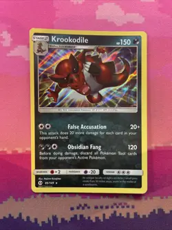 Pokemon Card Krookodile Sun & Moon Holo Rare 85/149 Near Mint - Image 1