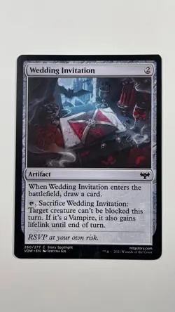 MTG Innistrad Crimson Vow Wedding Invitation 260/277 Magic the Gathering - Image 1