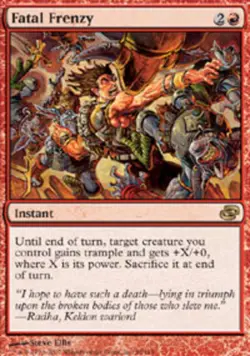 1x Fatal Frenzy - Foil Light Play, English Planar Chaos MTG Magic - Image 1