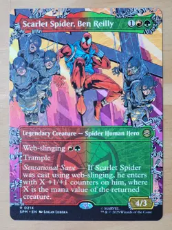 Scarlet Spider, Ben Reilly Borderless (Foil) (R) MTG Marvel's Spider-Man - Image 1