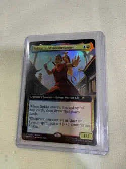 MTG MagicCon Atlanta EXCLUSIVE Promo Sokka, Bold Boomeranger Foil Avatar - Magic - Image 1