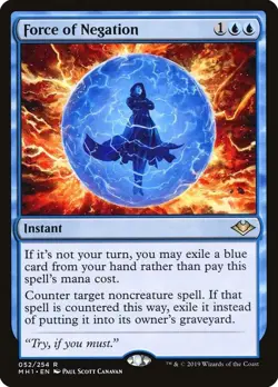 Mtg Magic the Gathering Force of Negation Modern Horizons Regular - Image 1