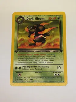 Dark Gloom 36/82 1st Edition Team Rocket Common WOTC Vintage Pokemon Card NM - Image 1