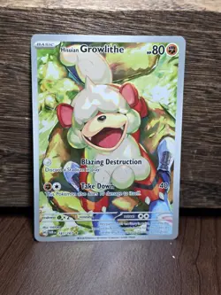 Pokemon TCG Hisuian Growlithe 181/167 Twilight Masquerade Illustration Rare NM - Image 1