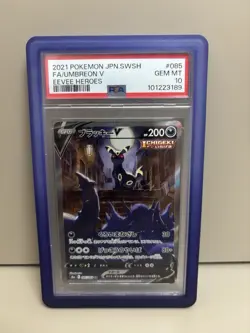 PSA 10 Gem Mint Pokemon Umbreon V Eevee Heroes s6a Japanese Full Alt Art #085 - Image 1