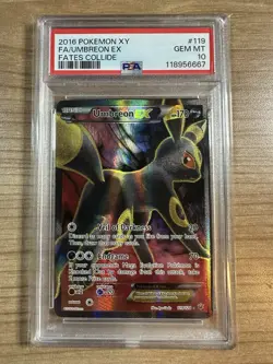 Umbreon EX 2016 Pokemon Xy Full Art Fates Collide 119/124 PSA 10 - Image 1