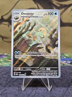 Omanyte 180/165 151 MEW Illustration Rare Pokemon TCG NM-/LP - Image 1