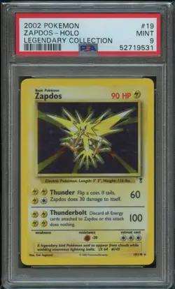 Pokemon Zapdos Holo PSA 9 Mint 19/110 Legendary Collection - Image 1