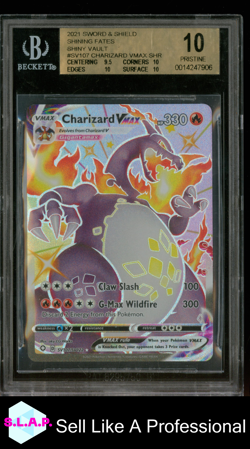 CHARIZARD VMAX SHR 2021 POKEMON SWSH SHINING FATES SHINY VAULT SV107 BGS 10.0 - Image 1