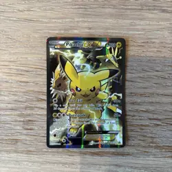 Pokemon TCG: Pikachu EX XY124 Full Art Holo XY Black Star Promo - Image 1