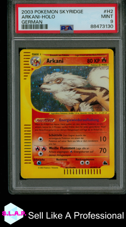 ARKANI-HOLO GERMAN POKEMON SKYRIDGE 2003 H2 PSA 9 - Image 1