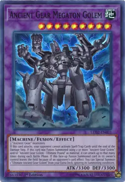 Yugioh! Ancient Gear Megaton Golem - LED2-EN031 - Super Rare - 1st Edition Near - Image 1