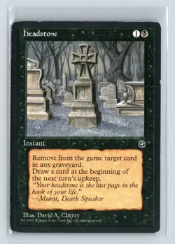 HEADSTONE - MTG Magic the Gathering Card - Homelands - Common - Image 1