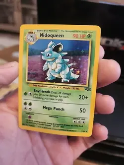 Pokemon Nidoqueen Trading Card Game 90 HP Base Set Holo Rare - Image 1