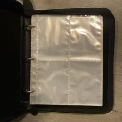 Pokemon card binder for Pokemon cards, 50 sleeves, 9.5x7" red/white cover - Image 3