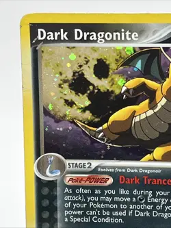 Dark Dragonite Holo Swirl 15/109 2004 Pokemon EX Team Rocket MP Pokemon card - Image 2