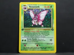 1st Edition Venomoth 13/64 Holo Jungle Pokemon Card (Light Played) - Image 1