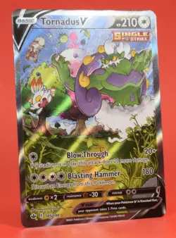 Pokemon English TCG Card Chilling Reign Tornadus V 185/198 Full Art - Image 3