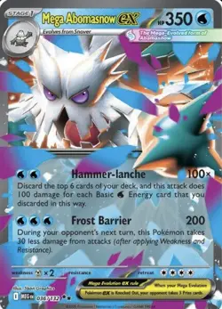 Mega Abomasnow EX 036/132 | Mega Evolution | Double Rare | NM Pokemon Card - Image 1