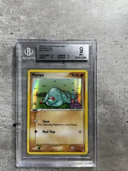 Pokemon Card Phanpy Rev Holo BGS 9 Mint, EX Holon Phantoms 75/110, 2006 (1) - Image 1