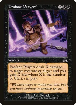 PROFANE PRAYERS - Onslaught - MTG Magic the Gathering Card - Common - Image 1