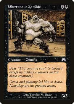 GLUTTONOUS ZOMBIE - Onslaught - MTG Magic the Gathering Card - Uncommon - Image 1