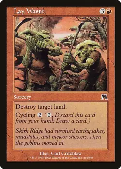 LAY WASTE - Onslaught - MTG Magic the Gathering Card - Common - Image 1