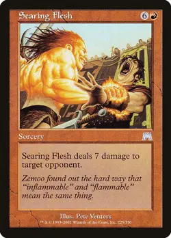 SEARING FLESH - Onslaught - MTG Magic the Gathering Card - Uncommon - Image 1
