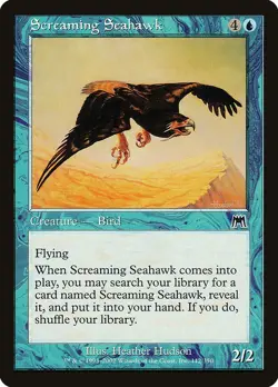 SCREAMING SEAHAWK - Onslaught - MTG Magic the Gathering Card - Common - Image 1