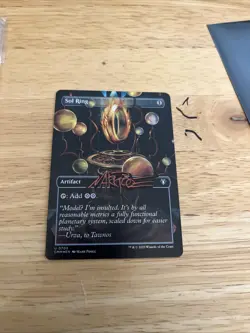 Sol Ring (Borderless) Commander Masters Foil Mark Poole Signature MTG Magic - Image 1