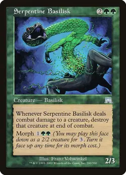 SERPENTINE BASILISK - Onslaught - MTG Magic the Gathering Card - Uncommon - Image 1