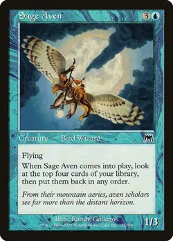 SAGE AVEN - Onslaught - MTG Magic the Gathering Card - Common - Image 1