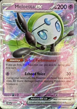 Pokemon TCG Meloetta ex 044/086 SV: Black Bolt Double Rare - Image 1