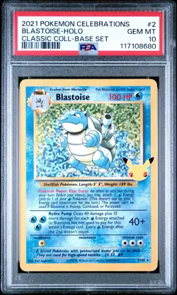 Pokemon PSA 10 Blastoise Celebrations 2021 Classic Collection - Image 1
