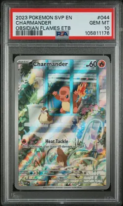 2023 Pokemon SVP EN-SV Black Star Promo 044 Charmander PSA 10 - Image 1