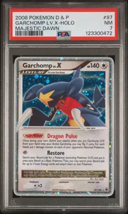 Pokemon Garchomp LV.X 97/100 Majestic Dawn PSA 7 - Image 1