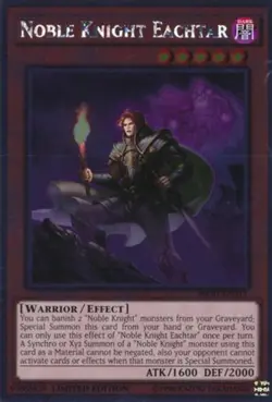 NKRT-EN011 Noble Knight Eachtar Platinum Rare Limited Edition NM YuGiOh TCG - Image 1