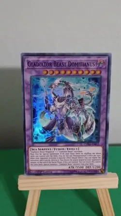 Yugioh Gladiator Beast Domitianus CHIM-EN033 Super Rare Chaos Impact - Image 2