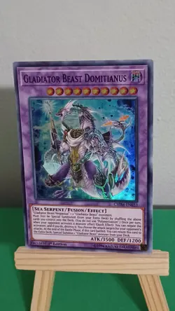 Yugioh Gladiator Beast Domitianus CHIM-EN033 Super Rare Chaos Impact - Image 3