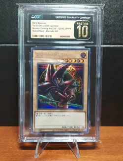 Dark Magician Quarter Century Art Collection SCR Alt Art CGC PRISTINE 10 Yugioh - Image 1