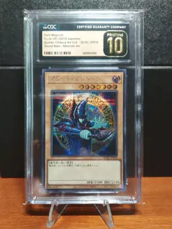 Dark Magician Quarter Century Art Collection SCR Alt Art CGC PRISTINE 10 Yugioh - Image 1