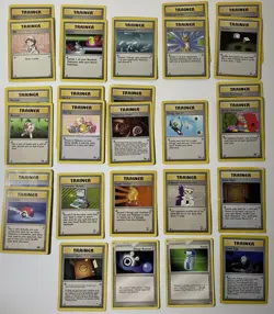 Pokemon WOTC trainer Card Bundle X28 Base Set 1&2 Fossil Rocket HP RARE - Image 1