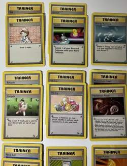 Pokemon WOTC trainer Card Bundle X28 Base Set 1&2 Fossil Rocket HP RARE - Image 2